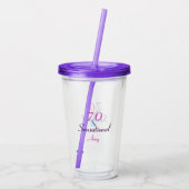 70 en Sensational Birthday Girly personaliseren Acryl Drinkbeker (Achterkant)