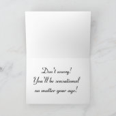 70 en Sensational Personaliseer 70th Birthday Kaar Kaart (Binnen)