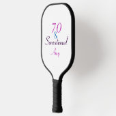 70 en Sensational Seventieth Birthday Personalize Pickleball Paddle (Links)