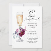 70 en sensationeel verjaardagsfeest kaart (Voorkant)