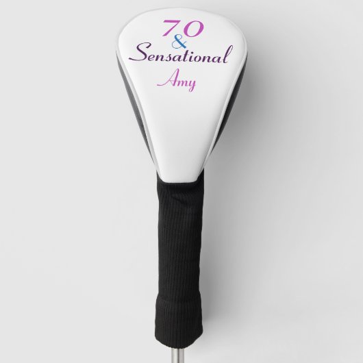 70 en sensationele 70e verjaardag personaliseren G Golfheadcover (Voorkant)