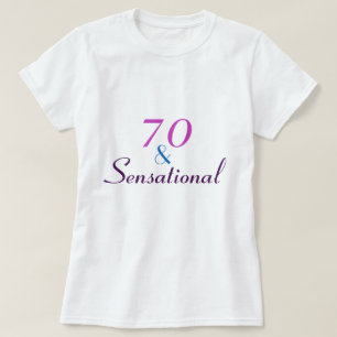 70 en sensationele 70e verjaardag t-shirt