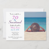70 en sensationele 70ste verjaardag Party uitnodig Kaart (Voorkant)