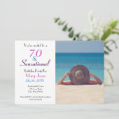 70 en sensationele 70ste verjaardag Party uitnodig Kaart (Staand voorkant)