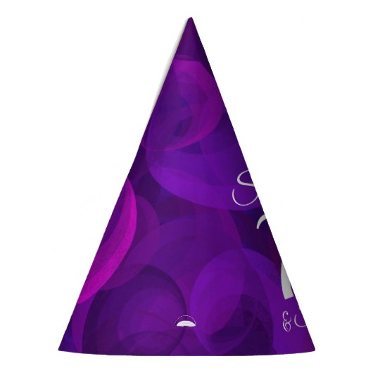 70- en sensationele legante Paarse verjaardag Feesthoedjes (Links)