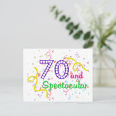 70 en spectaculair briefkaart (Staand voorkant)
