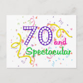 70 en spectaculair briefkaart (Voorkant)