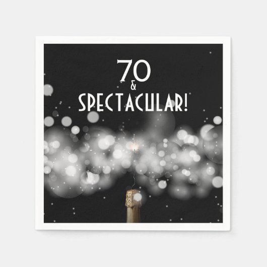 70 en spectaculaire Champagne Party Napkins Servet (Voorkant)