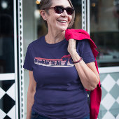 70 en Swanky Retro Roze Palet  Zonsondergang T-shirt