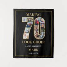 70 er goed uit laten zien Fotocollage 70ste verjaa