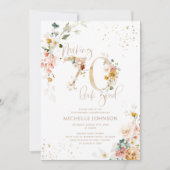 70 er goed uit zien, roze gouden olifantendag kaart (Voorkant)