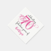 70 fabelachtige Typografie Roze papier Napkins Servet (Hoek)