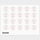 70 & Fabulous Birthday Pink Gold Confetti Ronde Sticker (Vel)