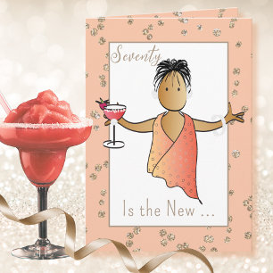70 Fabulous Bruine Vrouw Cartoon Margarita Verjaar Kaart