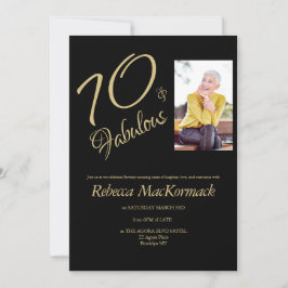 70 & Fabulous | Elegante 70e verjaardag Kaart