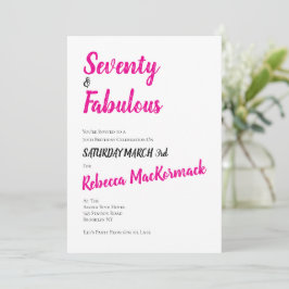 70 & Fabulous | Elegante 70e verjaardagsfeest Kaart