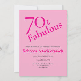 70 & Fabulous | Elegante 70e verpartij Kaart