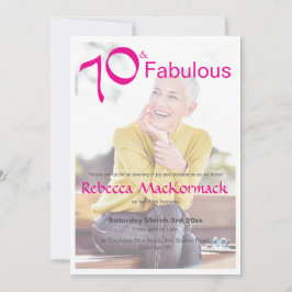 70 & Fabulous | Elegante zeventigste verjaardag Kaart