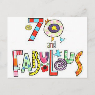 70 & Fabulous - Fijne 70ste verjaardag Briefkaart
