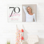 70 & Fabulous Foto 70e Verjaardagsfeestje Spandoek (Insitu)