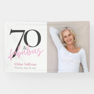70 & Fabulous Foto 70e Verjaardagsfeestje Spandoek