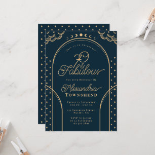 70 & Fabulous Goud Vintage Tarot 70ste Verjaardag Kaart