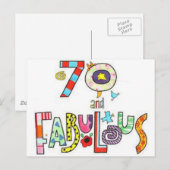 70 & Fantastisch - 70e verjaardag Briefkaart (Voorkant / Achterkant)