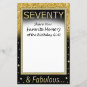 70 favoriete herinnering van het meisje van de geb (Voorkant)