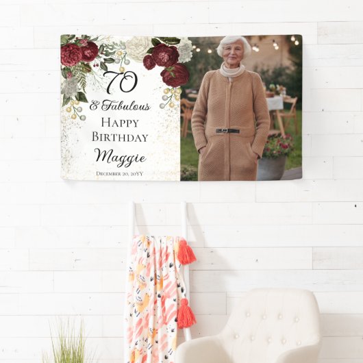 70. Floral Birthday Party (Roos van Fabulous Glam) Spandoek (Insitu)