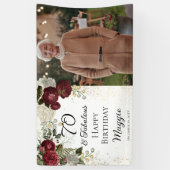 70. Floral Birthday Party (Roos van Fabulous Glam) Spandoek (Verticaal)