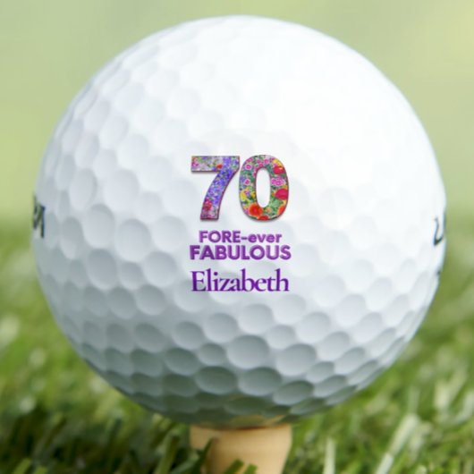 70 FOREVER-ever Fabulous 70th Birthday Kleurrijk Golfballen
