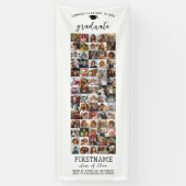 70 foto collage afstuderen modern minimal wit spandoek (Verticaal)