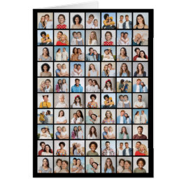 70 Foto Collage Editable Color Folded Card
