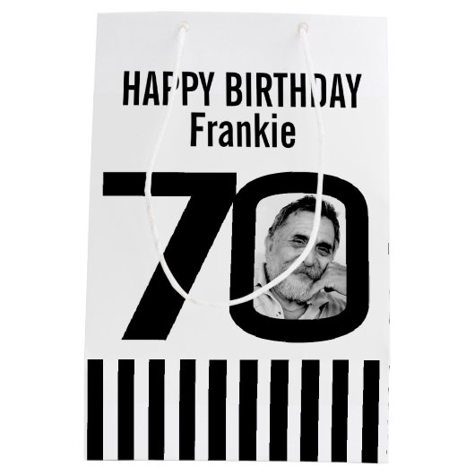 70 foto in de cadeautas voor 0 zwarte witte verjaa (Achterkant)