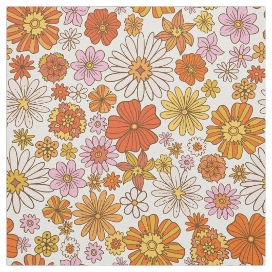 70 geïnspireerde bloemdruk stof (Swatch)