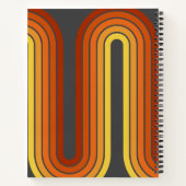 70 Geïnspireerde lijn Kunst zonnerood Oranje gele  Notitieboek (Achterkant)