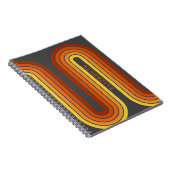 70 Geïnspireerde lijn Kunst zonnerood Oranje gele Notitieboek (Rechterzijde)