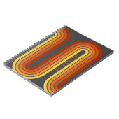 70 Geïnspireerde lijn Kunst zonnerood Oranje gele Notitieboek (Linkerzijde)