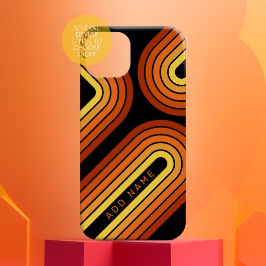 70 Geïnspireerde lijnkunst Zonneharde, rode Oranje Case-Mate iPhone Case