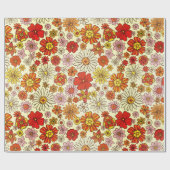 70 geïnspireerde warme bloemdruk cadeaupapier (Vlak)