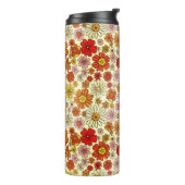 70 geïnspireerde warme bloemdruk thermosbeker (Gedraaid links)