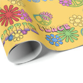 70 Hippie patroonverpakkingspapier Cadeaupapier (Rol Hoek)