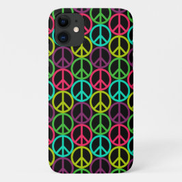 70 Hippie Peace Sign Pattern Case-Mate iPhone Case