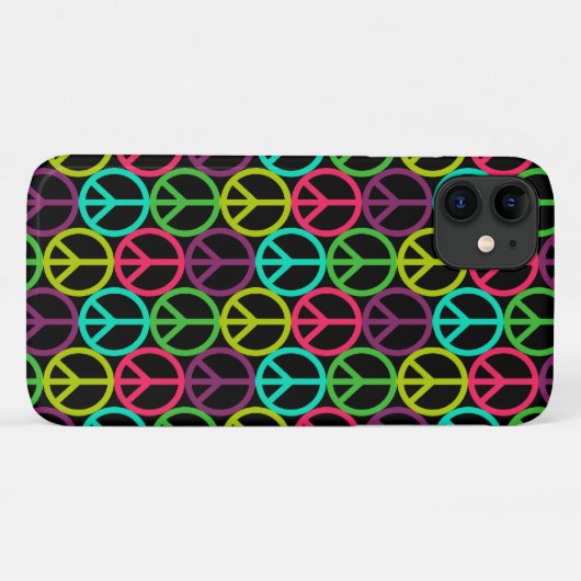 70 Hippie Peace Sign Pattern Case-Mate iPhone Case (Achterkant (horizontaal))