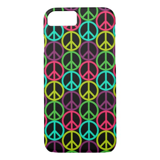 70 Hippie Peace Sign Pattern Case-Mate iPhone Case (Achterkant)