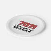 70?! Ik eis een hertelling grappige zeventigste ve Papieren Bordje (Gekanteld)