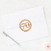 70 in goud - 70ste verjaardagsfeestje Stickers (Envelop)