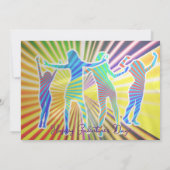 70-inch Disco Retro Faux Gold Galentine Dinner Bru Kaart (Achterkant)