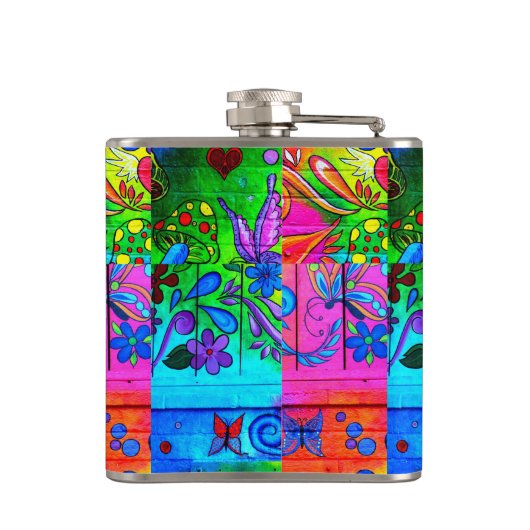 70-inch hippie-fles heupfles (Achterkant)