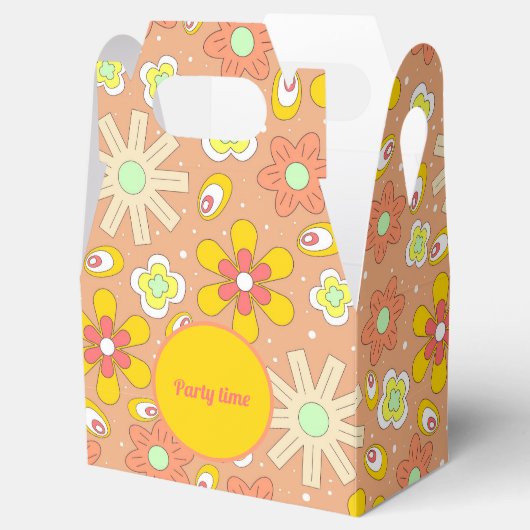 70-inch Levendige kleurenzomerpatroon Bedankdoosjes (Geopend)